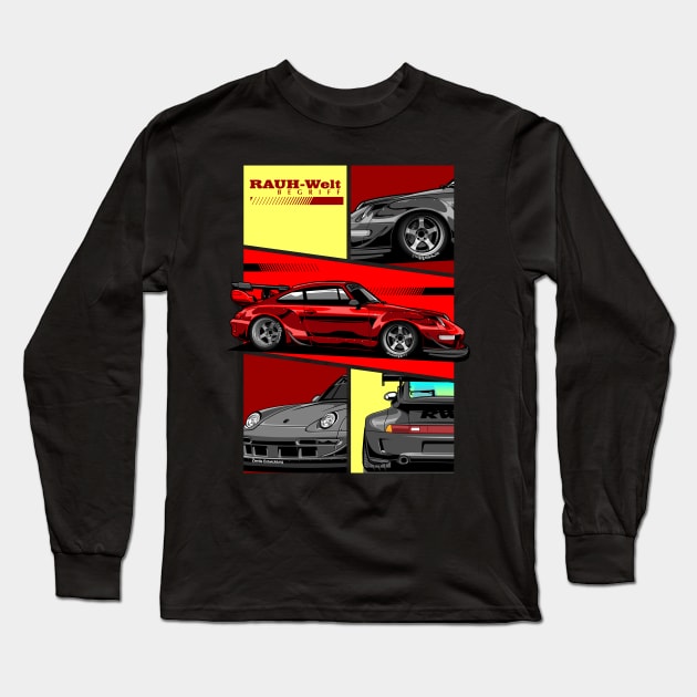 Rauh Welt Begriff Mix Red Long Sleeve T-Shirt by aredie19